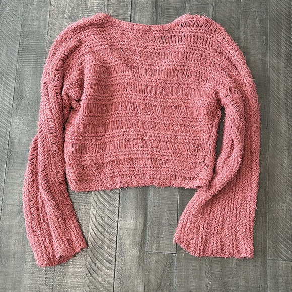 Urban Outfitters Tahini Bell Sleeve Fringe Sweater - Picture 8 of 10